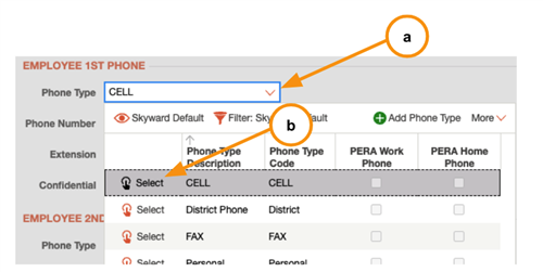 Skyward screen shot graphic phone type